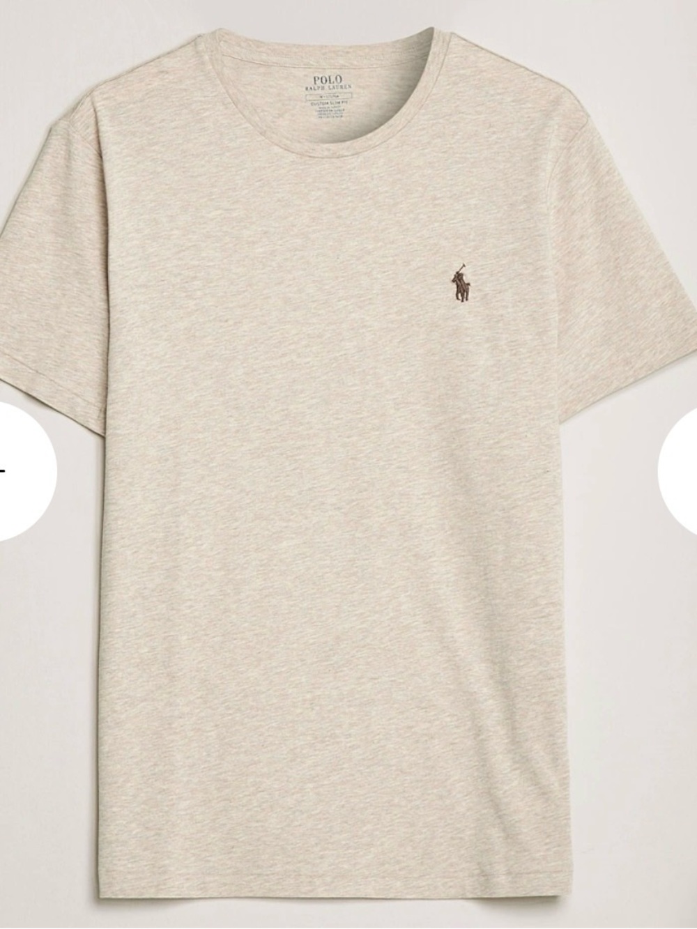 Ralph Lauren Polo Crew Neck T-Shirt Expedition Dune Heather - Picture 2 of 10